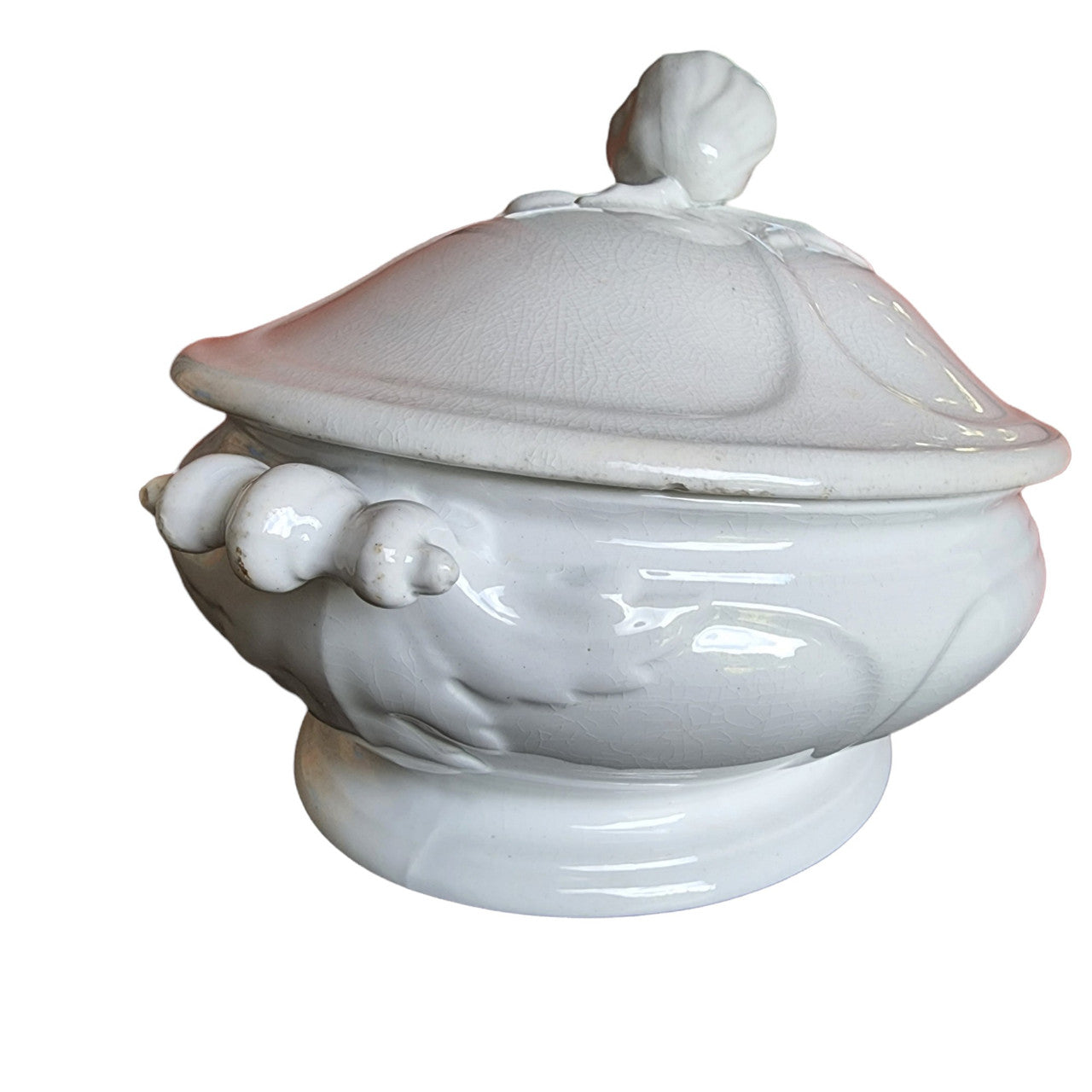 Antique I. Meir & Son Ironstone China Tulip Oval Covered Vegetable Tureen