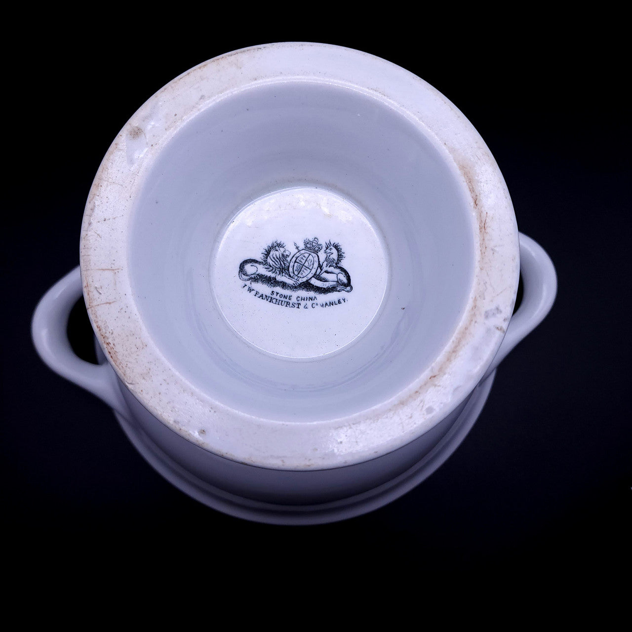 Antique J.W. PANKHURST & Co Hanley Stone Footed Bowl England