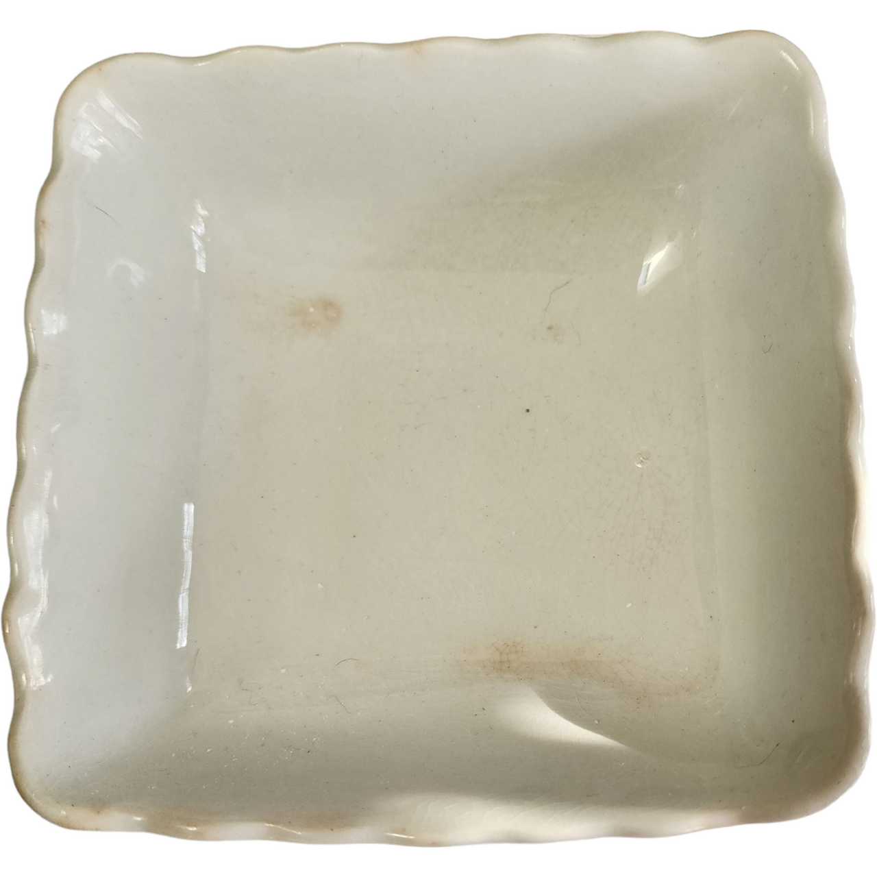 Antique Johnson Bros England White Ironstone Embossed Scrolls Relish Dish Bowl