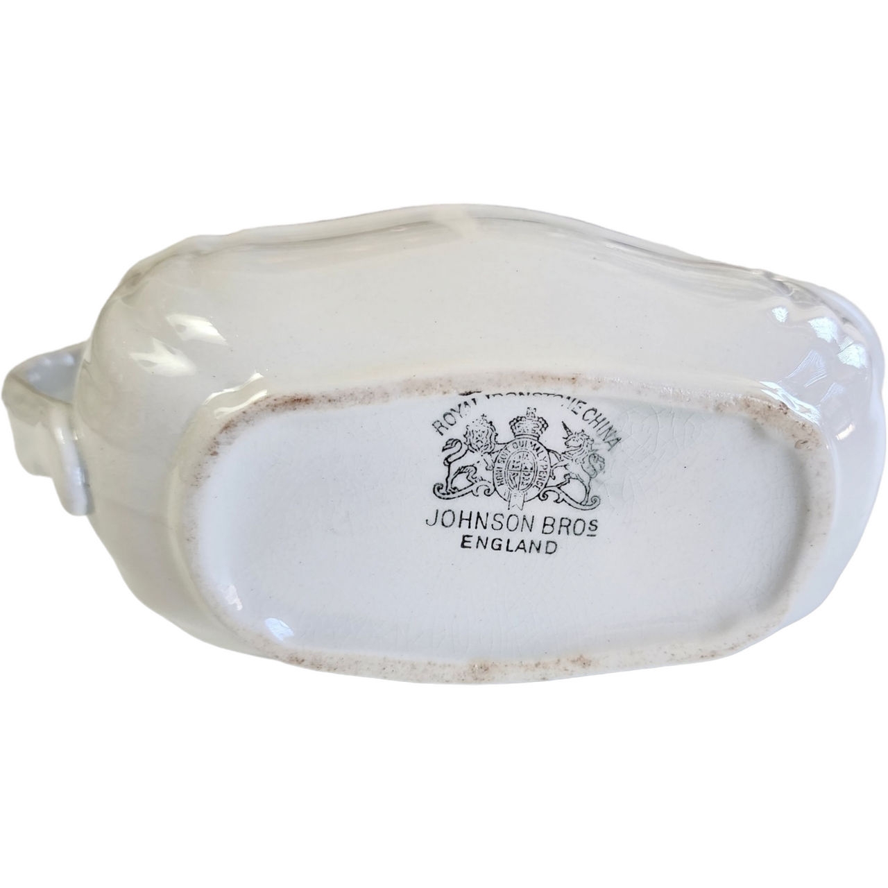 Antique Johnson Bros England White Ironstone  Gravy Boat