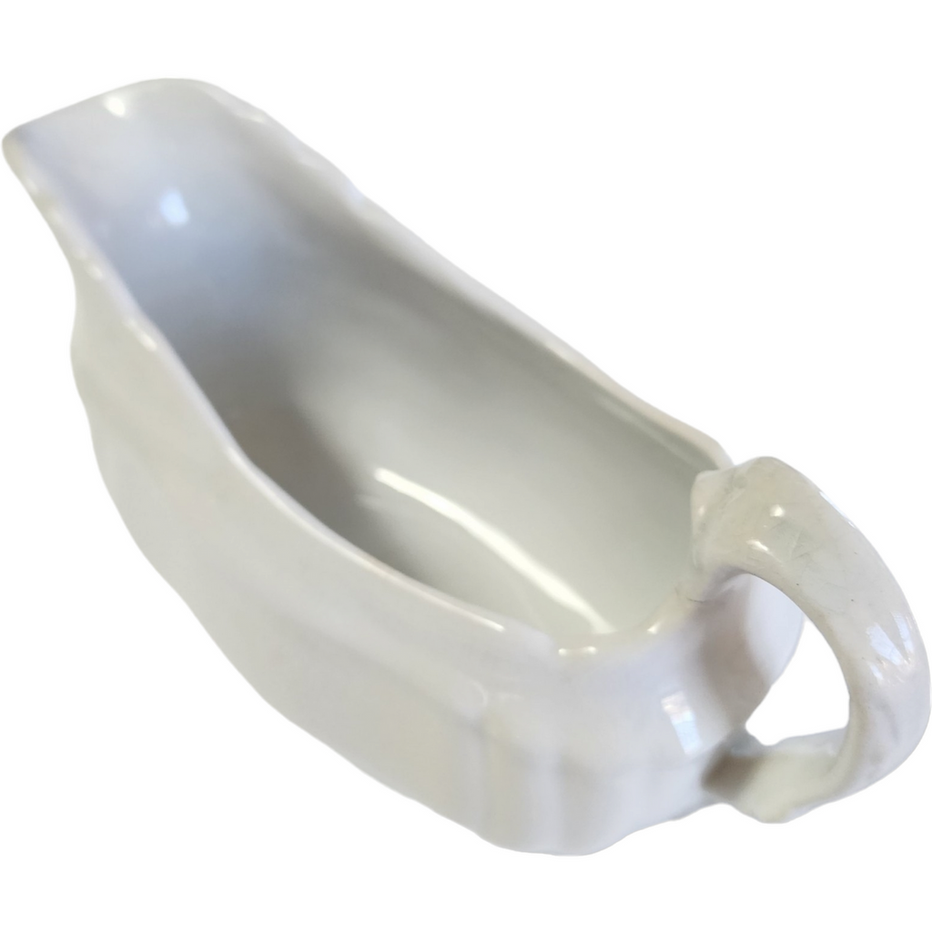 Antique Johnson Bros England White Ironstone  Gravy Boat