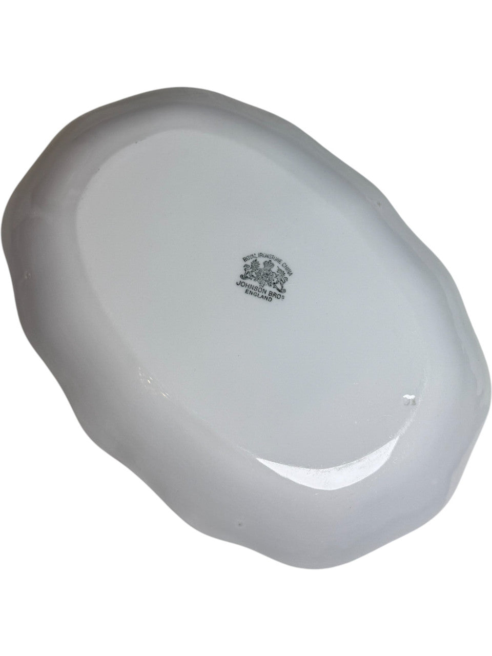 12" Antique Johnson Bros Royal Ironstone China Oval Serving Dish England Farmhouse Cottage Kitchen Décor