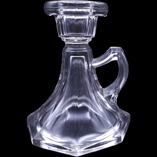 Heisey Antique Pressed Glass Candle Holder