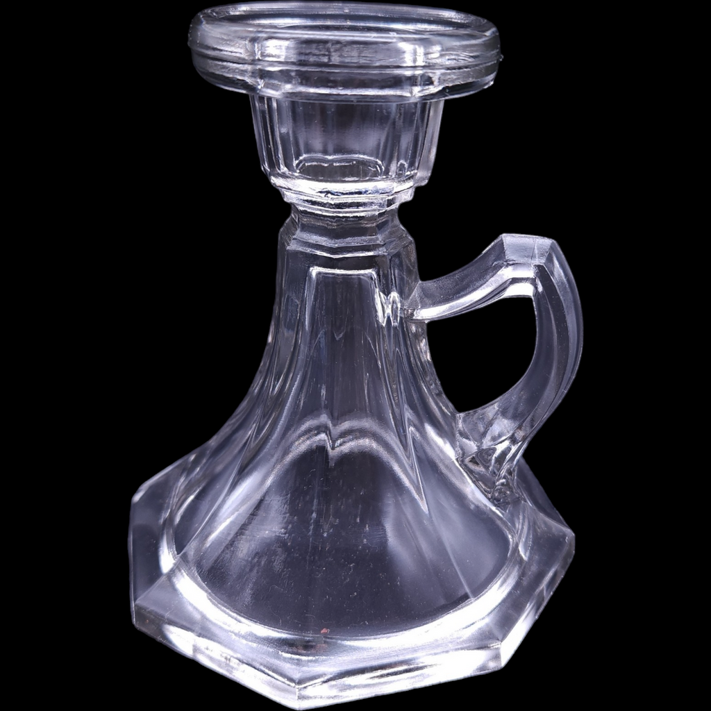 Heisey Antique Pressed Glass Candle Holder