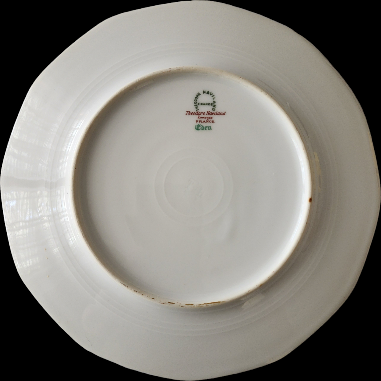 Antique Theodore Haviland Limoges France Luncheon Plate Bird & Floral with Gold Trim Early 1900s Porcelain
