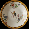 Antique Theodore Haviland Limoges France Fruit/Dessert (Sauce) Bowl Bird & Floral with Gold Trim Early 1900s Porcelain