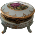 Arnart Footed Porcelain Trinket Box Courting Couple Design