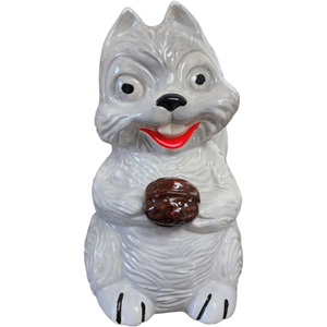 McCoy-Arnel’s Collaboration Figural Fox Squirrel Shaped Cookie Jar & Lid