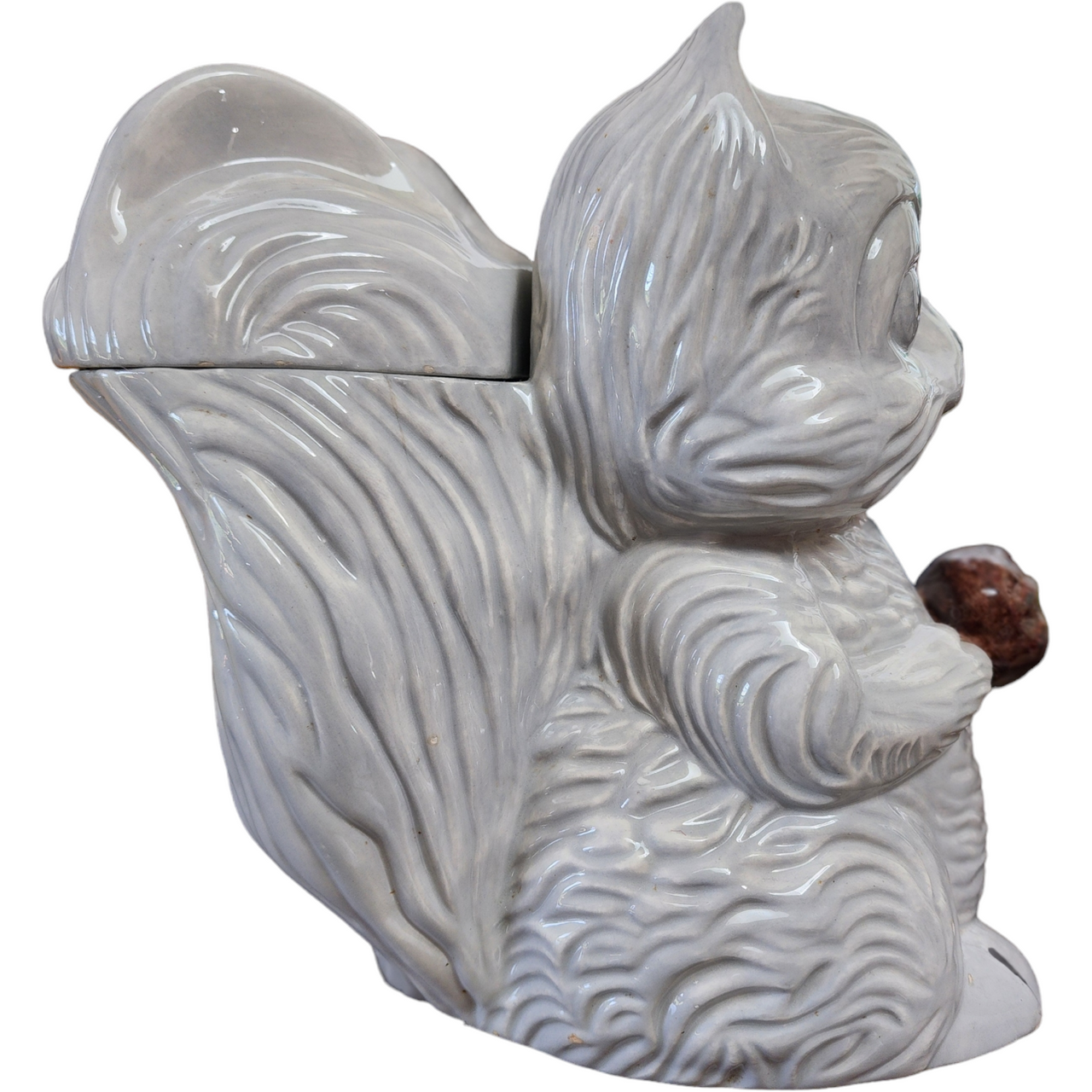 McCoy-Arnel’s Collaboration Figural Fox Squirrel Shaped Cookie Jar & Lid