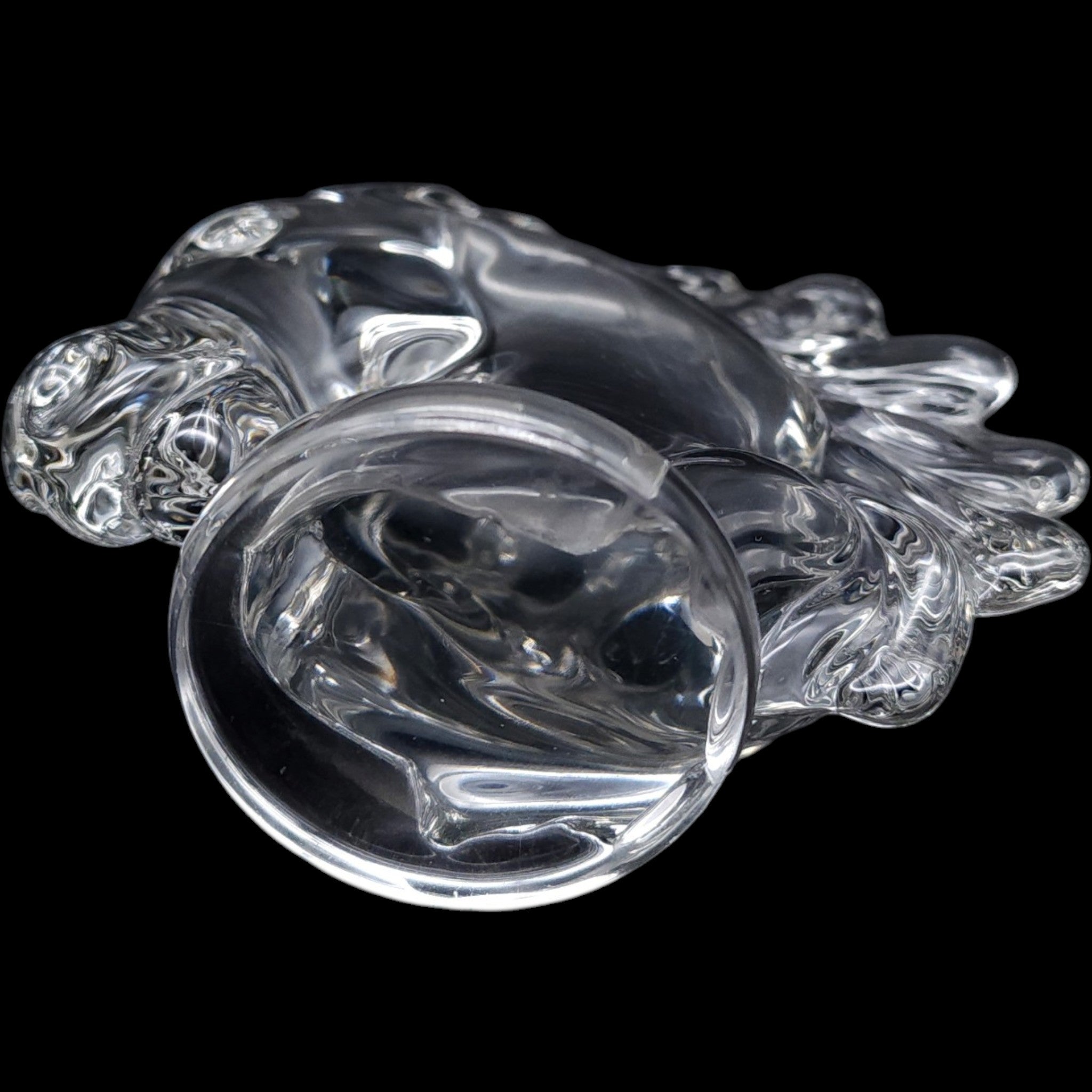 Art Vannes France Vintage Crystal Horse Head Paperweight