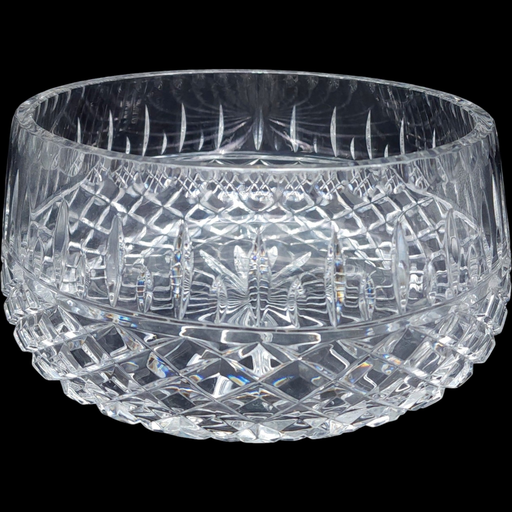Avitra Venice Cut Crystal Bowl Diamond Cut Lead Crystal