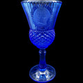 Avon Fostoria Cobalt Blue Glass Cameo Goblet Candleholder George Washington