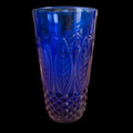 Avon Royal Sapphire All Blue Molded Raised 14 Oz Flat Tumbler