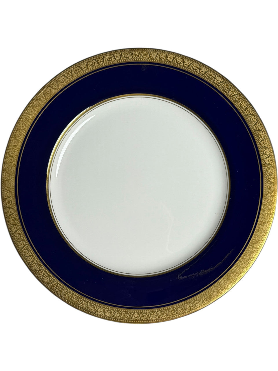 Aynsley England Buckingham Cobalt Blue & Gold Dinner Plate Bone China