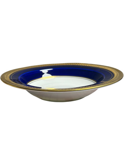 Aynsley England Buckingham Cobalt Blue & Gold  Rim Soup Bowl Bone China