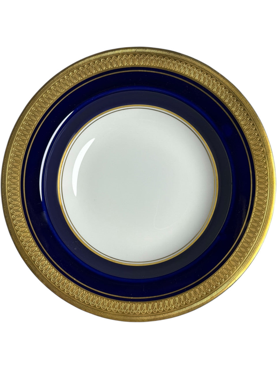 Aynsley England Buckingham Cobalt Blue & Gold  Rim Soup Bowl Bone China