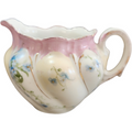 Bavarian Porcelain Hand-Painted Creamer Pitcher Pink and White Floral Design