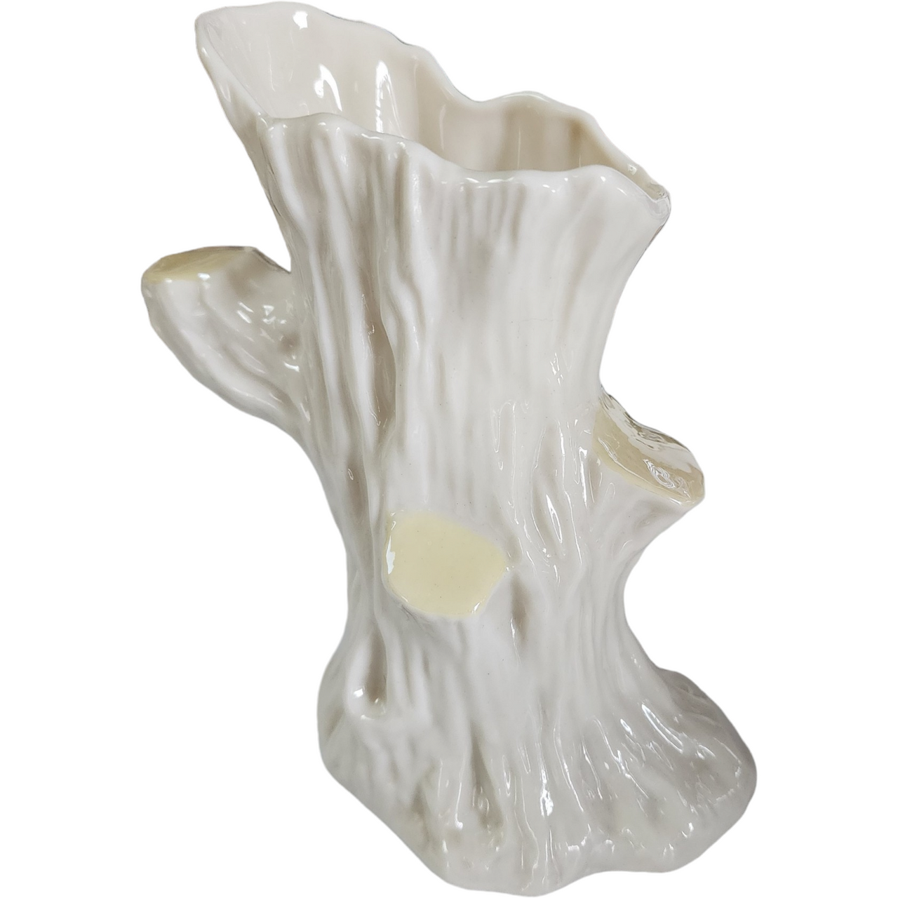 Belleek Porcelain Tree Trunk Planter or Flower Vase Ireland