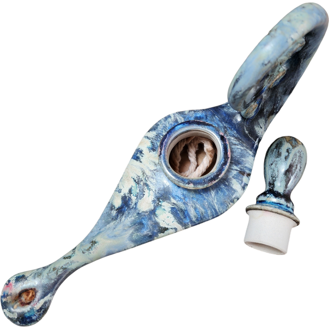 Bill Vive Mohl Art Pottery Aladdin Genie Oil Lamp