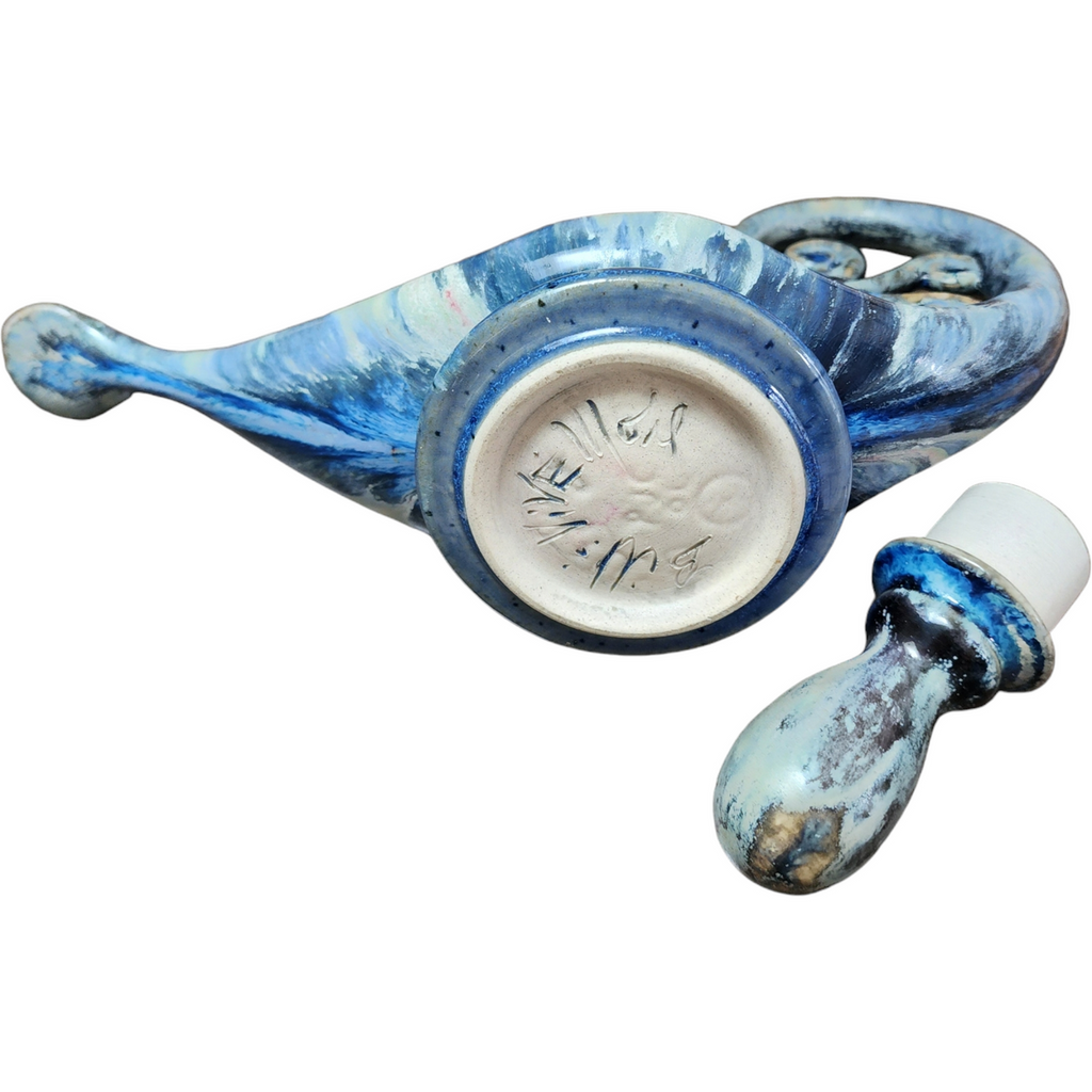 Bill Vive Mohl Art Pottery Aladdin Genie Oil Lamp