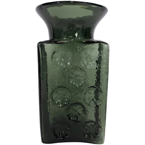 Blenko Joel Myers Avocado Green Pinwheel Water Bottle Vase