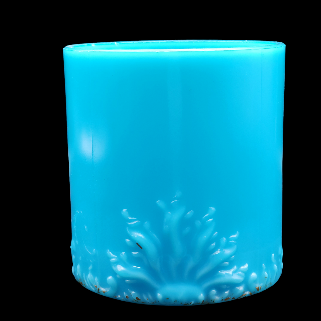 Blue Opaque Milk Glass Dish
