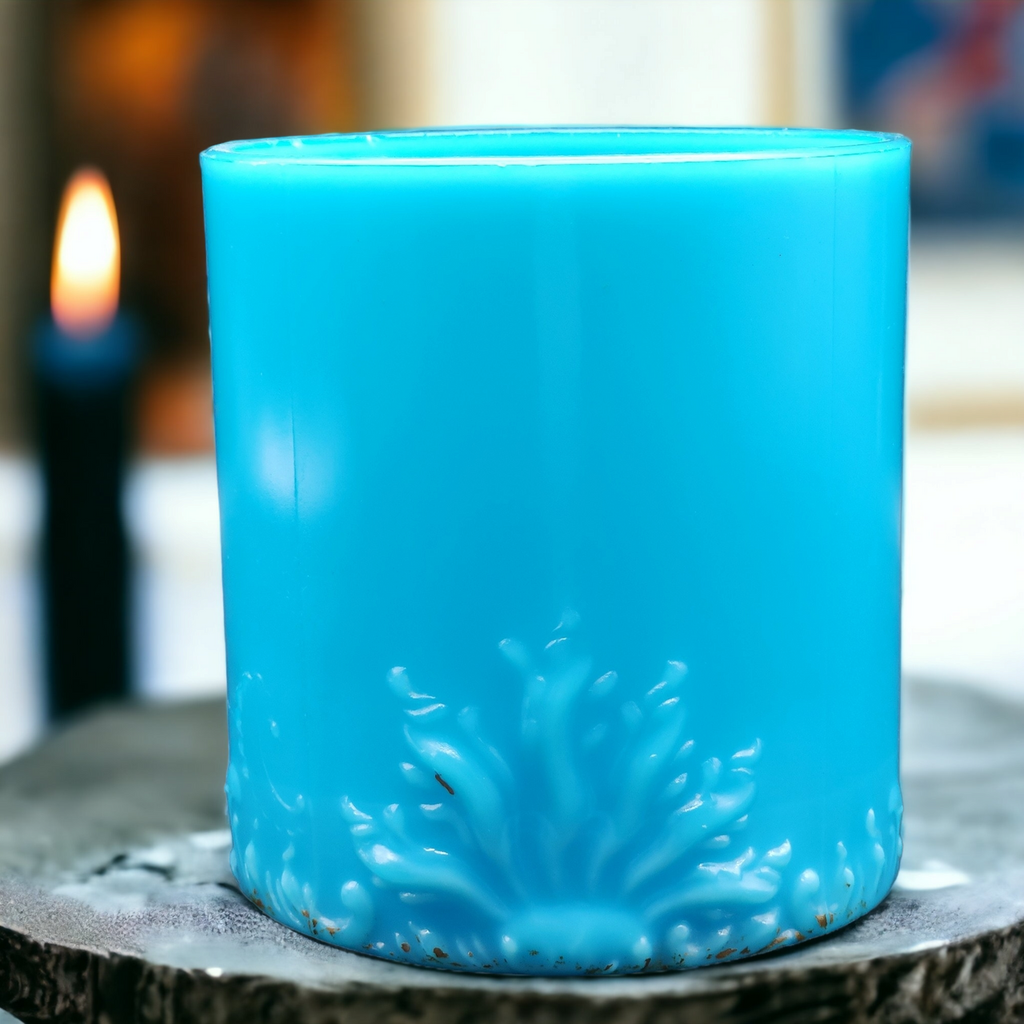 Blue Opaque Milk Glass Dish