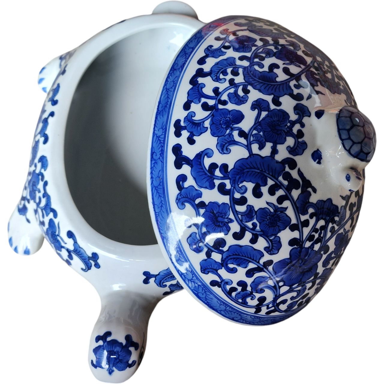 Bombay Asian Garden Blue & White Chinoiserie Turtle Tureen