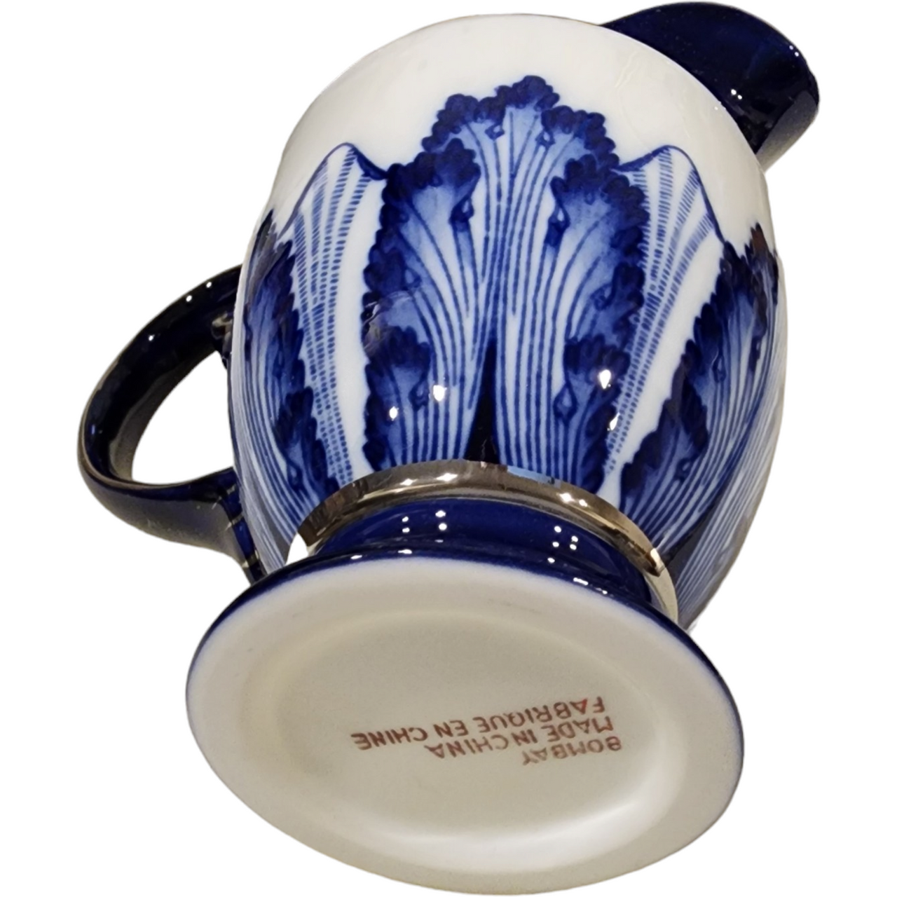 Bombay Asian Garden Blue & White Floral Creamer