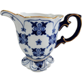 Bombay  Blue White Gold Trim Star Design Creamer