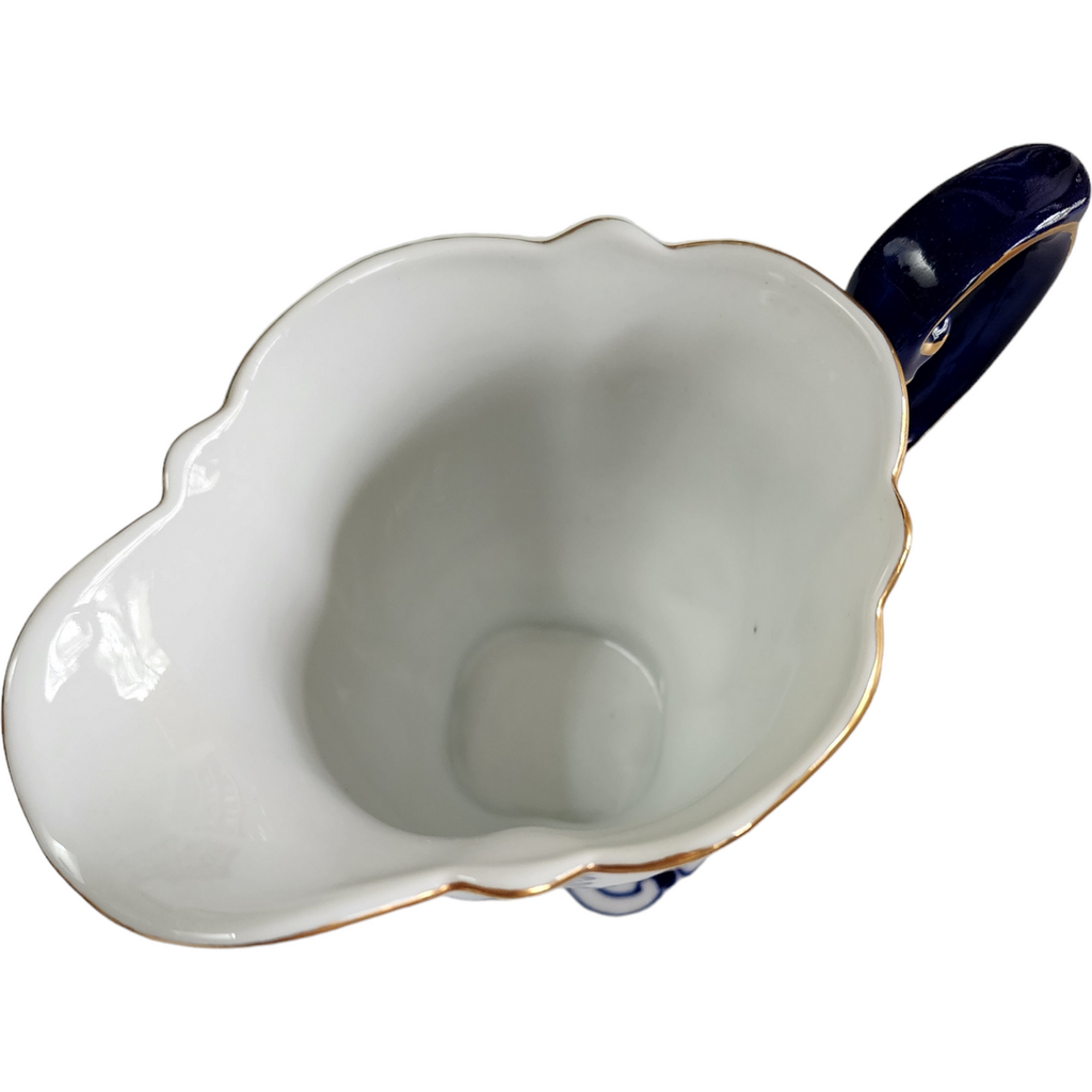 Bombay  Blue White Gold Trim Star Design Creamer