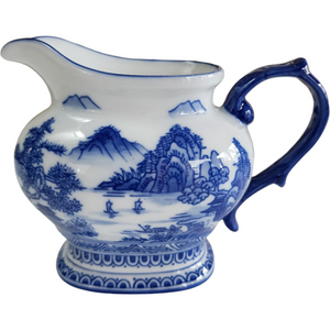 Bombay  Blue White Oriental Scene Creamer