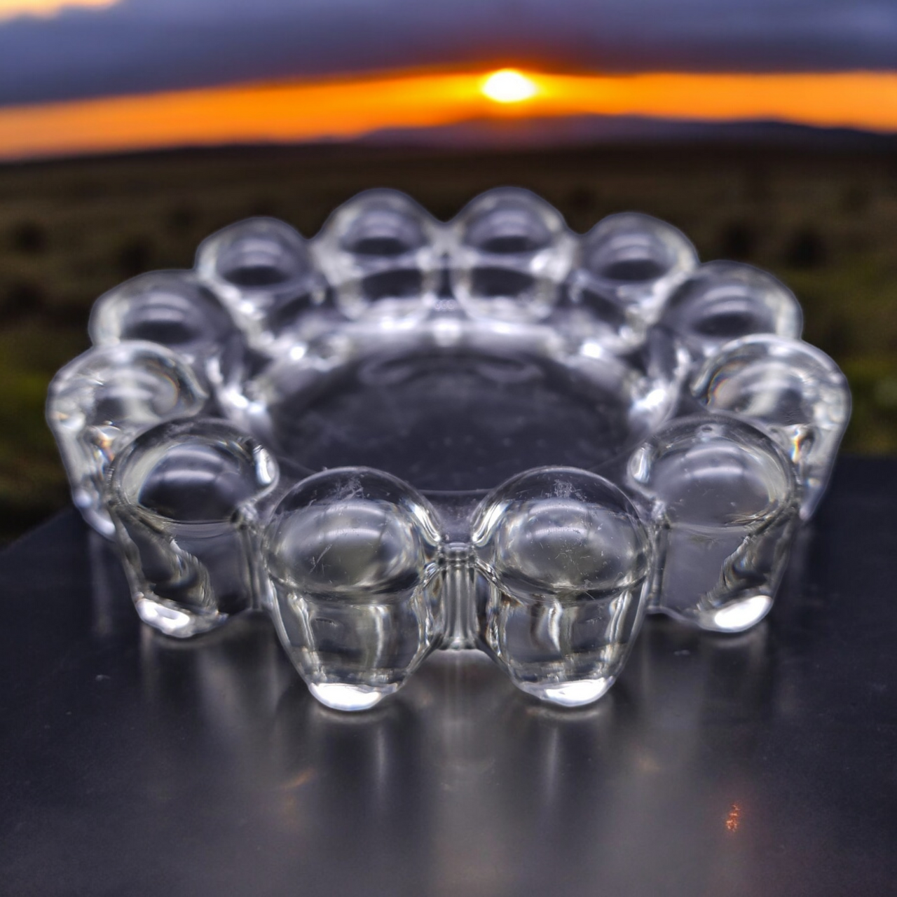 Boopie Bubble Glass Ashtray Decor Trinket Ring Dish Candle Holder