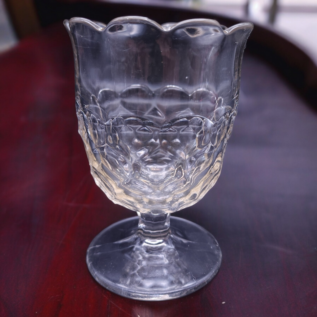 Boston Silver Thumbprint EAPG Glass Celery Vase