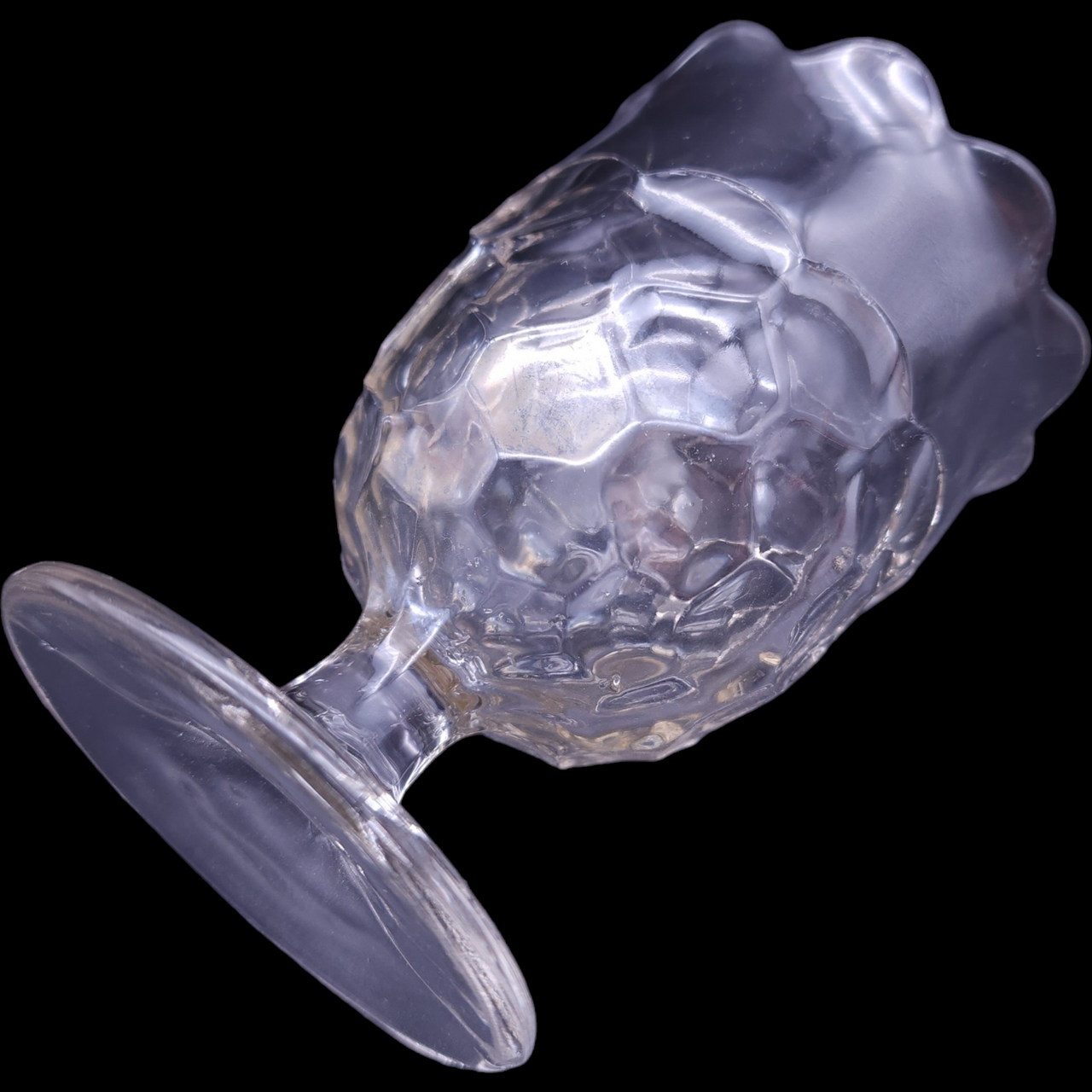 Boston Silver Thumbprint EAPG Glass Celery Vase