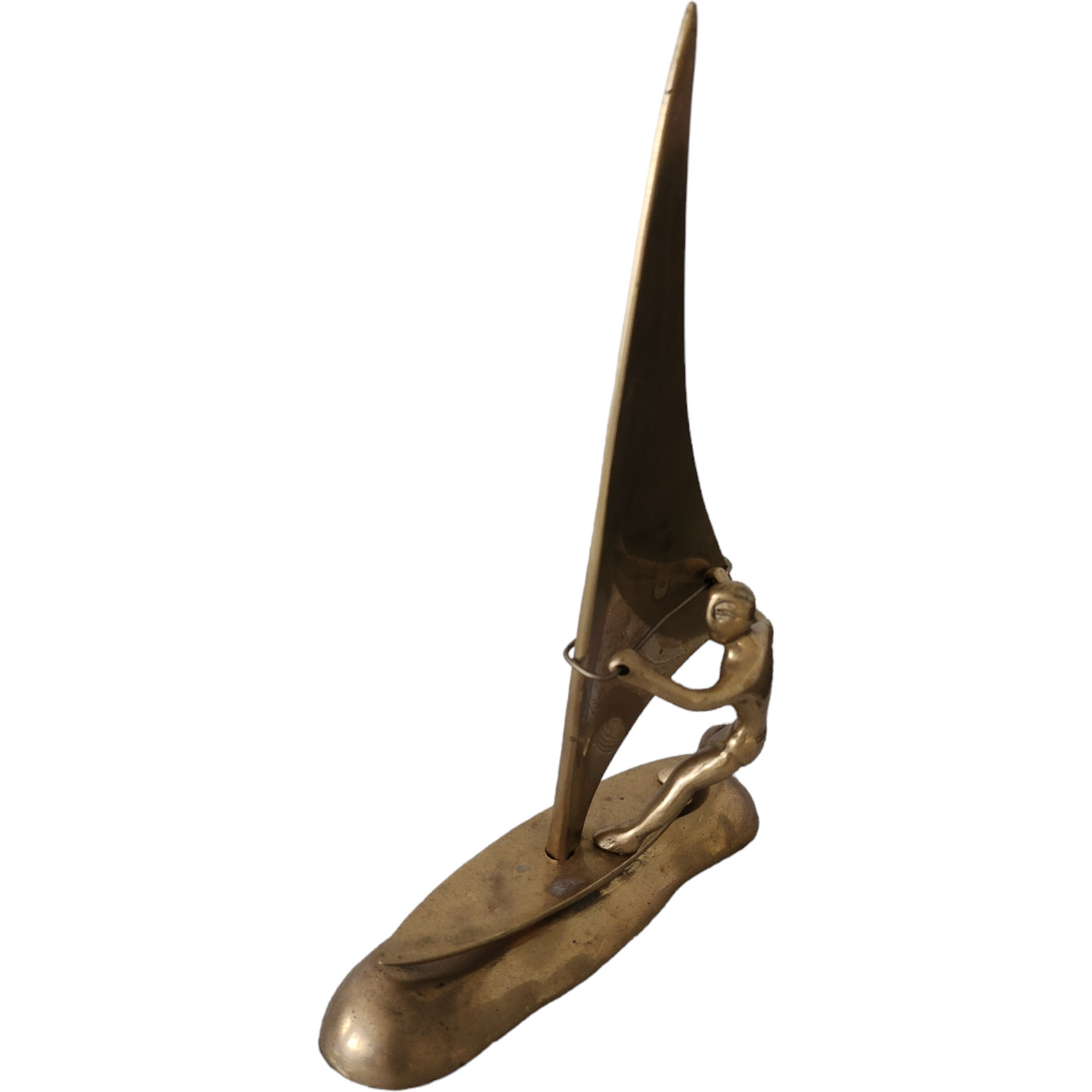 Brass Sailboat Windsurfing Sculpture Figurine
