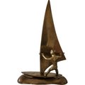 Brass Sailboat Windsurfing Sculpture Figurine