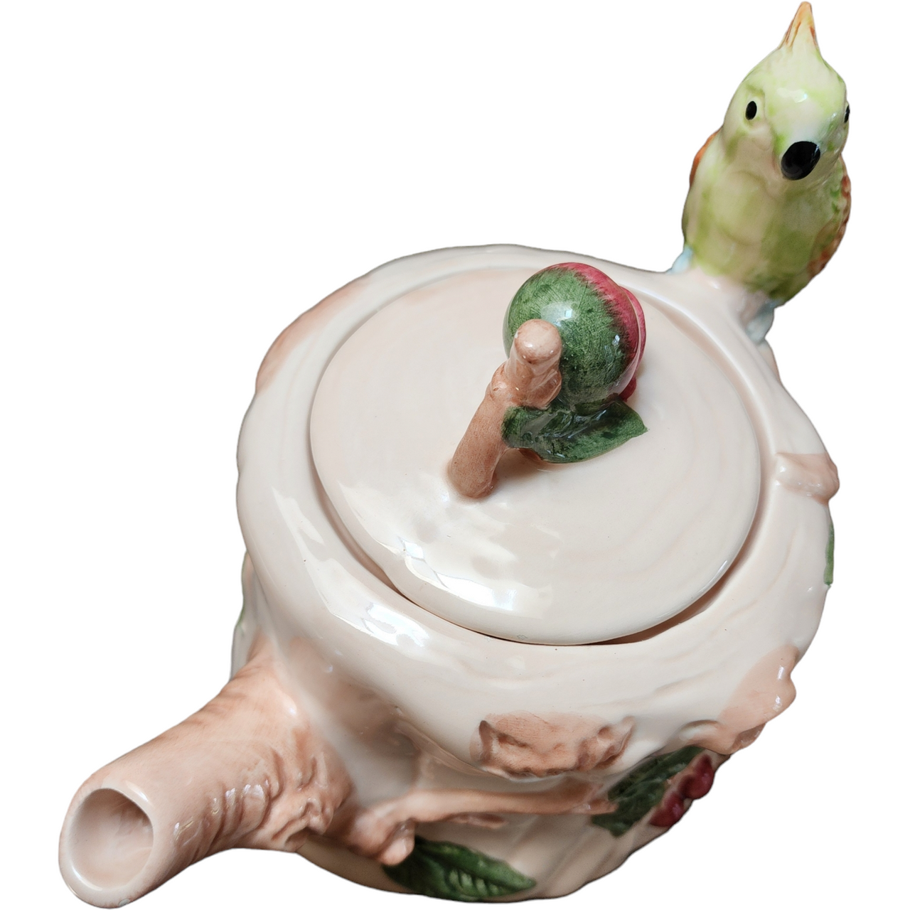 CBK Ltd Large Ceramic Figural Teapot with Cockatoo on Handle