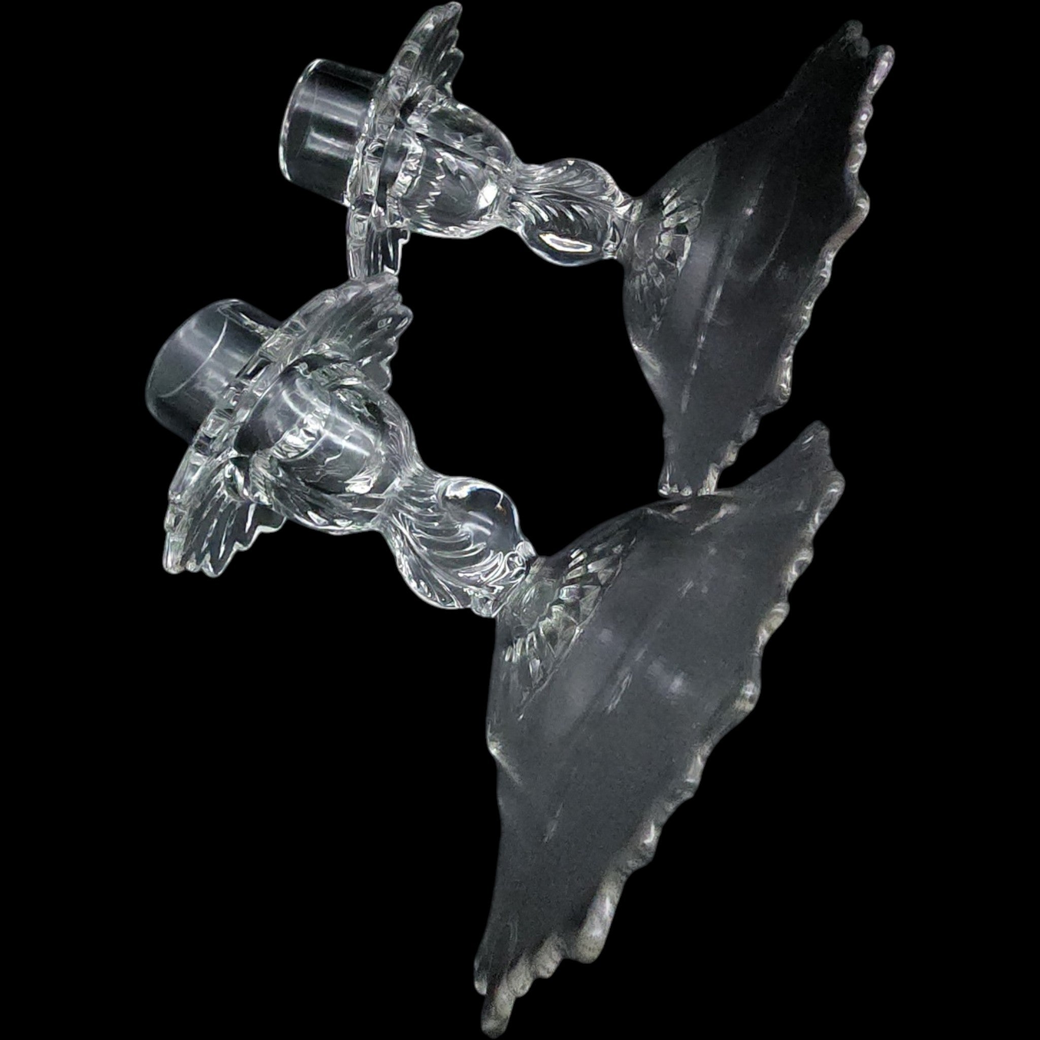 Cambridge Glass Martha #494 Clear 5" Single Candlestick Holders Pair