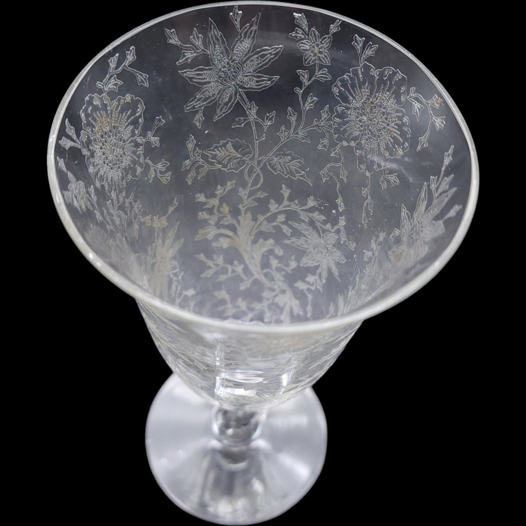 Cambridge Wildflower Clear 10 oz Footed Tumbler 7 Inch
