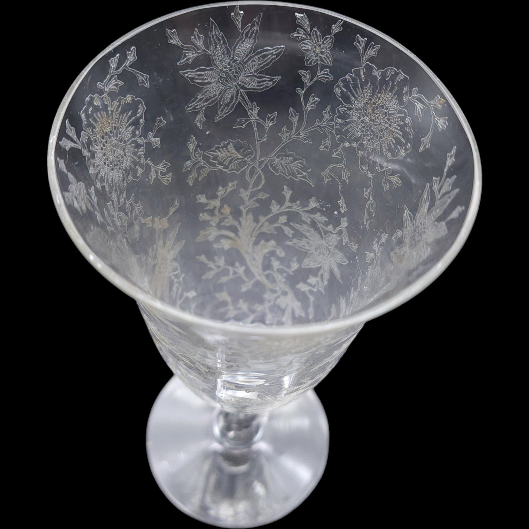 Cambridge Wildflower Clear 10 oz Footed Tumbler 7 Inch