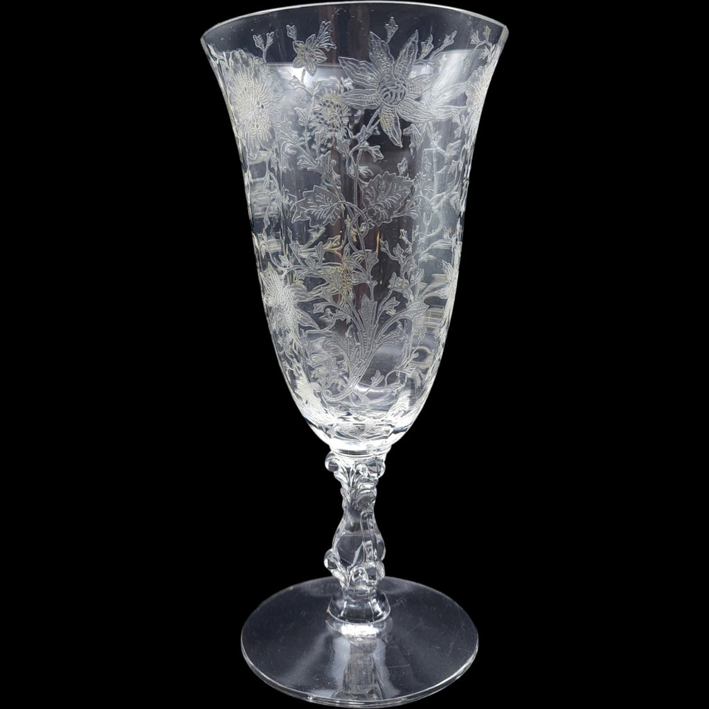 Cambridge Wildflower Clear 10 oz Footed Tumbler 7 Inch