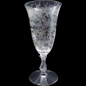 Cambridge Wildflower Clear 10 oz Footed Tumbler 7 Inch