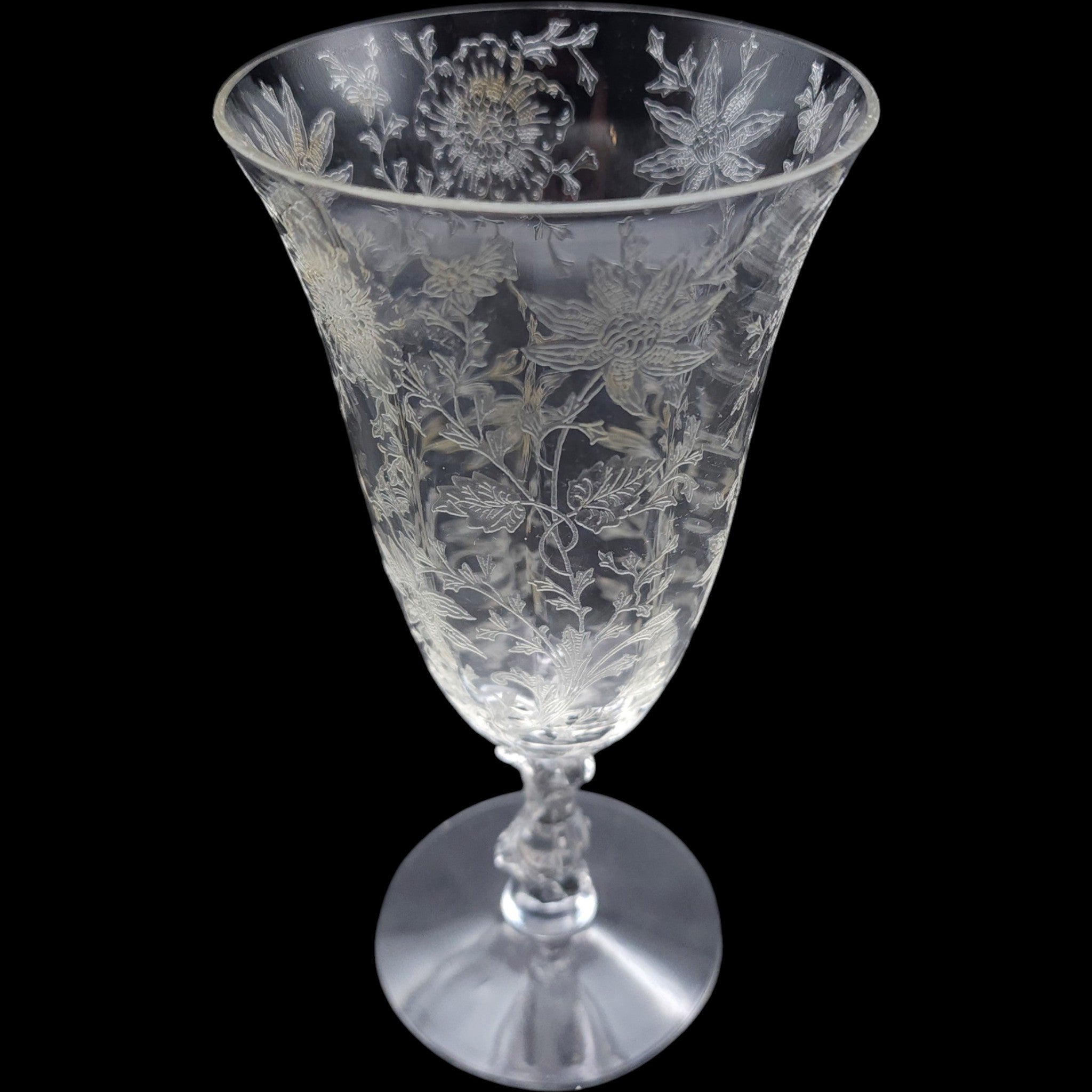 Cambridge Wildflower Clear 10 oz Footed Tumbler 7 Inch