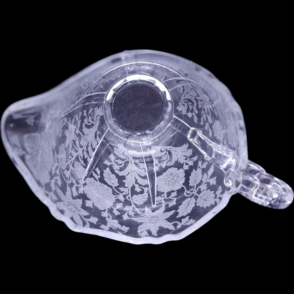 Cambridge Wildflower Clear Footed Creamer