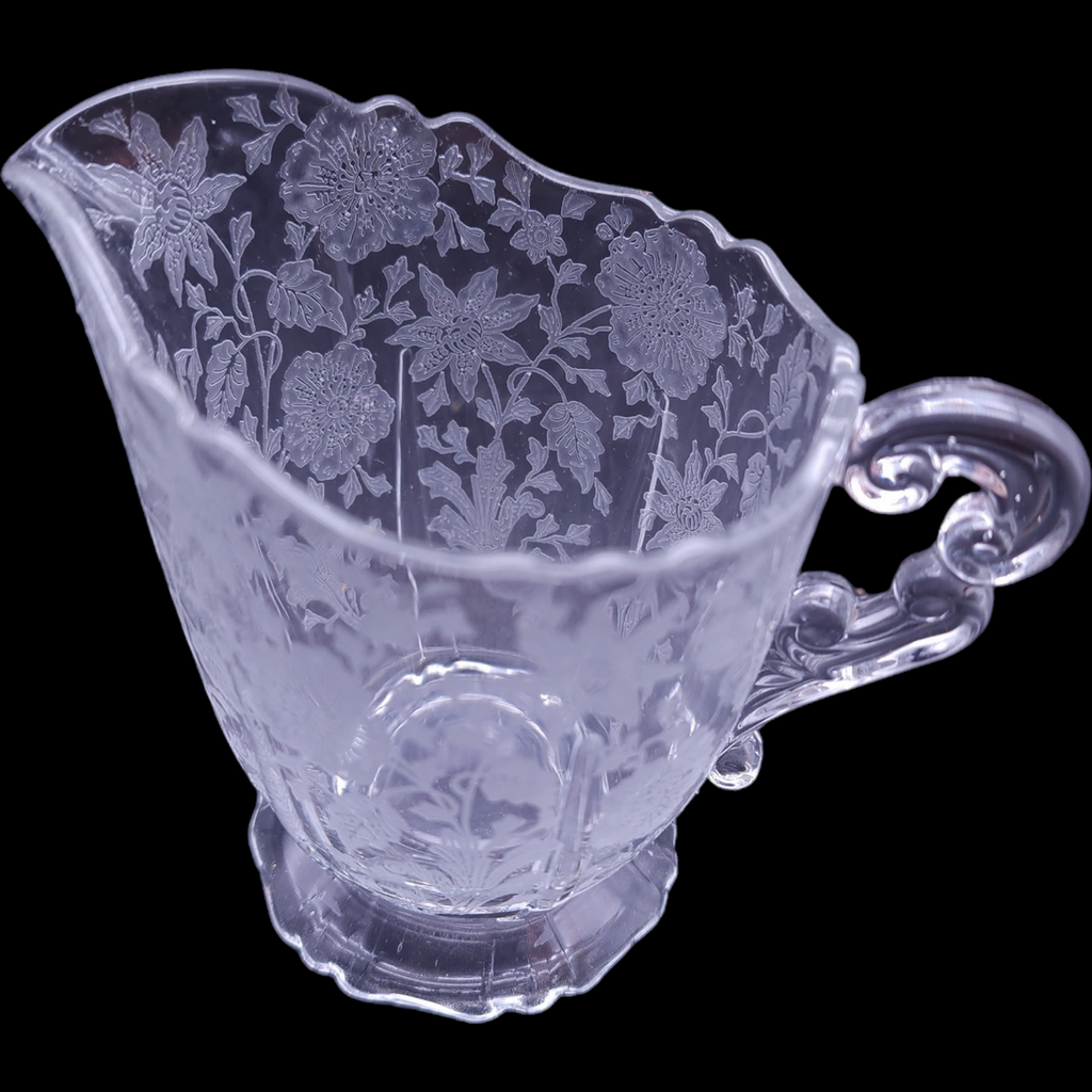 Cambridge Wildflower Clear Footed Creamer