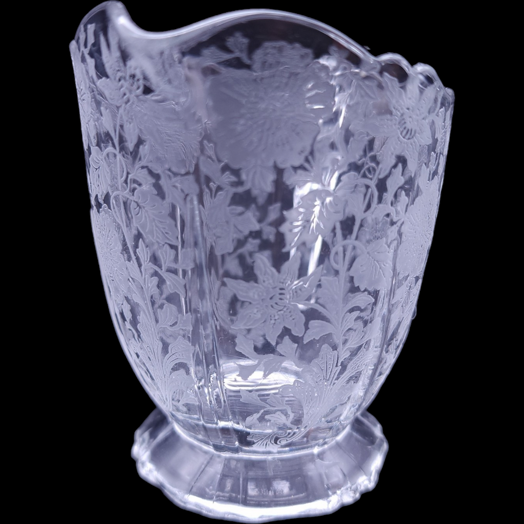 Cambridge Wildflower Clear Footed Creamer