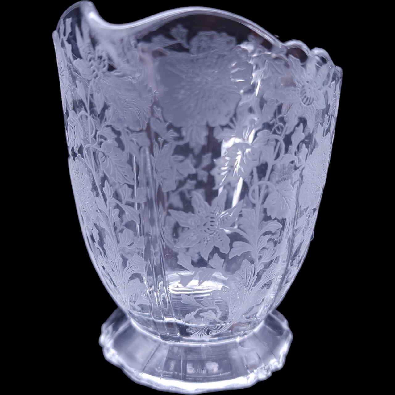 Cambridge Wildflower Clear Footed Creamer