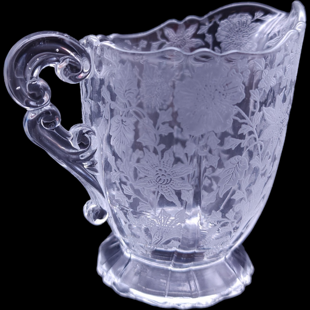 Cambridge Wildflower Clear Footed Creamer