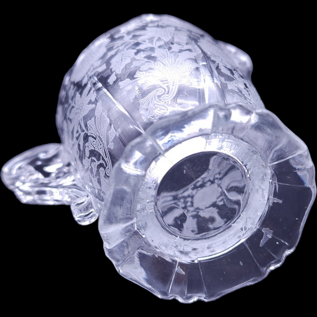Cambridge Wildflower Clear Footed Creamer